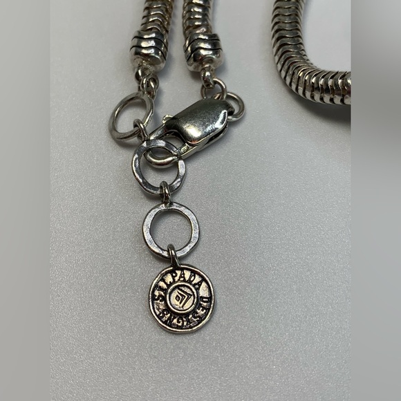 Silpada Vintage Sterling Silver Hammered Sliding Ball on Snake Chain Necklace - Picture 11 of 14